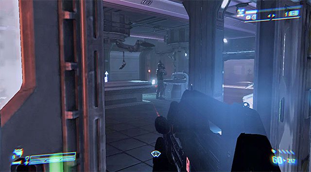 When you reach the room pictured above, prepare to take some extra measures - Locate and rescue the Marine being held captive - Mission 7: One Bullet - Aliens: Colonial Marines - Game Guide and Walkthrough