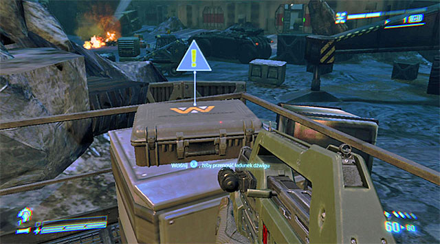 Your current destination is the above crane's control panel, with which you need to interact - Use the cranes controls to drop the payload on the APC - Mission 7: One Bullet - Aliens: Colonial Marines - Game Guide and Walkthrough