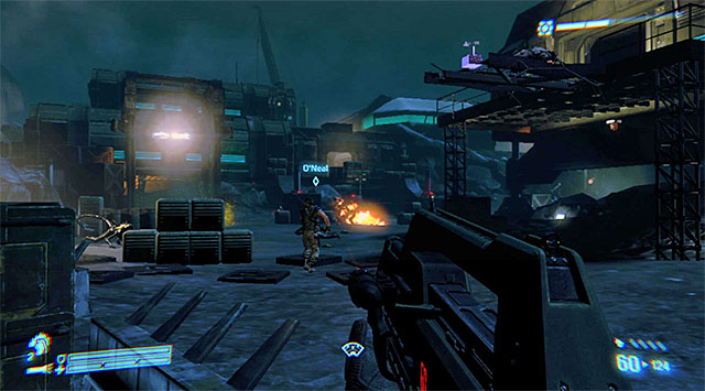 Keep moving forward, pick your targets carefully and pay close attention to what the aliens are doing - Rescue the captive Marine - Mission 8: Rampart - Aliens: Colonial Marines - Game Guide and Walkthrough