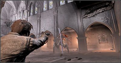 Once you've ran out of explosive bottles, try running towards a different corner of the room - Episode 5 Scene 3 - Episode 5 - Alone in the Dark - Game Guide and Walkthrough