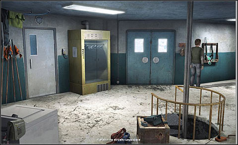 Leave the lab and locate the weapon rack - take a tranquilizer riffle - Gather equipment for studying bears - Day 1 - Alpha Polaris - Game Guide and Walkthrough