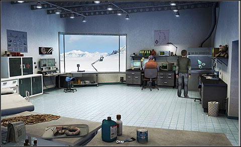 Return to the station and head to the lab - Examine bones left in the hood - Day 2 - Alpha Polaris - Game Guide and Walkthrough