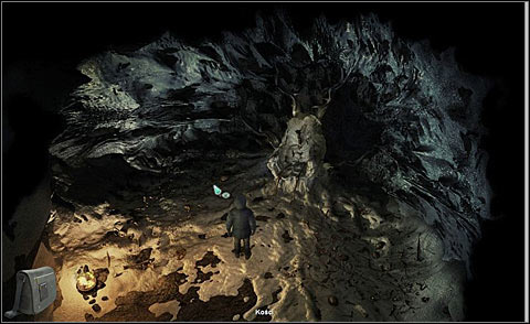 Use previous method to set fire in a pot on the left - Find answers in a cave - Day 3 - Alpha Polaris - Game Guide and Walkthrough