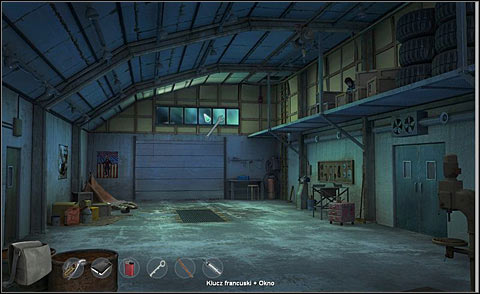 Now use a wrench and throw it at the window over the gate in order to lure Alisteir into the garage - Disarm Alisteir - Night 4 - Alpha Polaris - Game Guide and Walkthrough