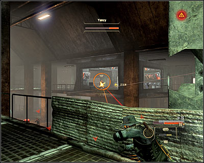 You need to get to the stairs leading to the upper balconies (M21B, 14) - Walkthrough - The finale - Infiltrate Alpha Protocol - Walkthrough - The finale - Alpha Protocol: The Espionage RPG - Game Guide and Walkthrough