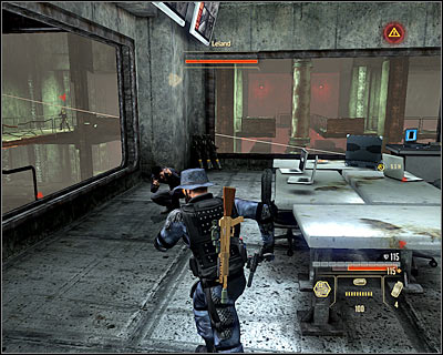 You need to get to the stairs leading to the upper balconies (M21B, 14) - Walkthrough - The finale - Infiltrate Alpha Protocol - Walkthrough - The finale - Alpha Protocol: The Espionage RPG - Game Guide and Walkthrough