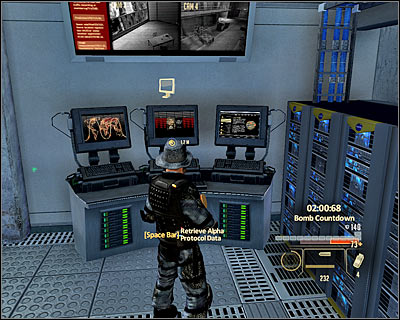 Note that defeating Marburg won't stop the timer, so you must have at least one minute left - Walkthrough - The finale - Infiltrate Alpha Protocol - Walkthrough - The finale - Alpha Protocol: The Espionage RPG - Game Guide and Walkthrough