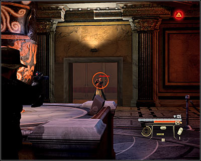 Note that a couple enemies came out of the nearby elevator (M14A, 26) - Walkthrough - Rome - Intercept Marburg at Museum of Art - Walkthrough - Rome - Alpha Protocol: The Espionage RPG - Game Guide and Walkthrough