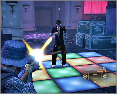 During the part the boss will run onto the upper balconies and attack from there - Walkthrough - Moscow - Assault Braykos Mansion - Walkthrough - Moscow - Alpha Protocol: The Espionage RPG - Game Guide and Walkthrough