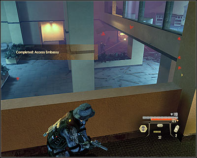 Regardless of your method of getting into the embassy, you have to get close to the main room (M8A, 4) and you will be a witness to an attack - Walkthrough - Moscow - Intercept Surkov at US Embassy - Walkthrough - Moscow - Alpha Protocol: The Espionage RPG - Game Guide and Walkthrough