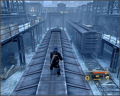 You will learn about the need to get through the barricade soon after getting to the new location - Walkthrough - Moscow - Investigate Weapon Shipments - Walkthrough - Moscow - Alpha Protocol: The Espionage RPG - Game Guide and Walkthrough