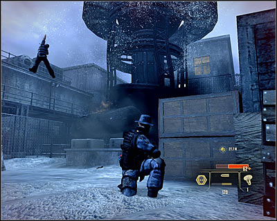 Regardless of the path chosen, you should devote some time to eliminate all the nearby soldiers, those inside the western building and those patrolling the outside as well (M7, 7) - Walkthrough - Moscow - Investigate Weapon Shipments - Walkthrough - Moscow - Alpha Protocol: The Espionage RPG - Game Guide and Walkthrough