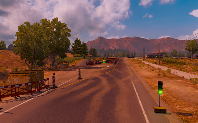 The roadworks also happen on highways bringing speed limits - Narrowing and roadworks - Game world - American Truck Simulator - Game Guide and Walkthrough