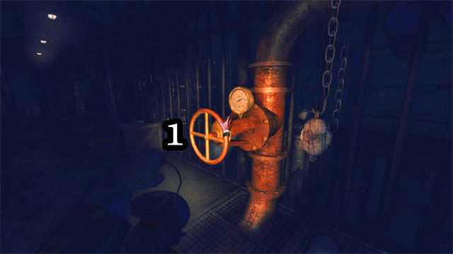 Approach the valve [1] and twist it - The Residence - Part Two | Walkthrough - Walkthrough - Amnesia: A Machine for Pigs Game Guide