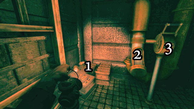 Climb up the stairs and go left - Liquid Mixer | Walkthrough - Walkthrough - Amnesia: A Machine for Pigs Game Guide