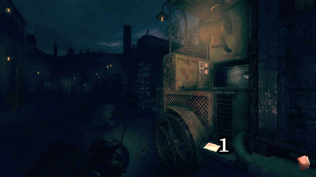 Another note is on the car blocking the way into the church [1] (Delivery Schedule) - Offices and The Warehouse | Collectibles - Collectibles - Amnesia: A Machine for Pigs Game Guide