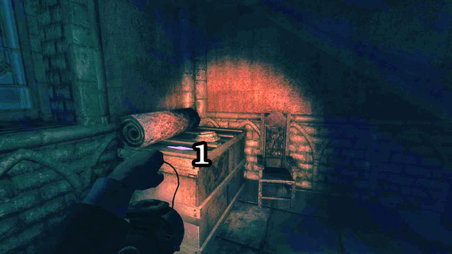 You will find the next one in the storage, where you also find the candlestick fragment - The Church | Collectibles - Collectibles - Amnesia: A Machine for Pigs Game Guide