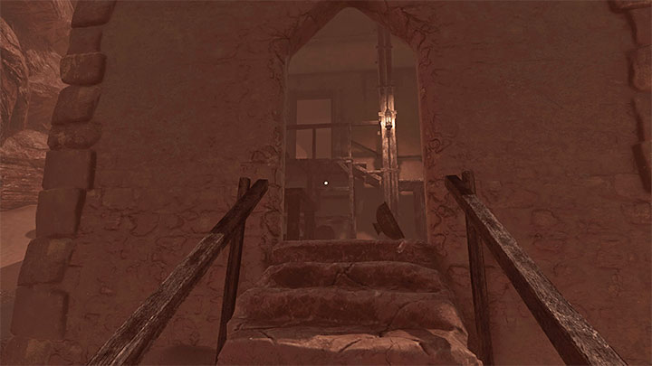 Squeeze your way through the rocks in a small ravine and walk through a narrow plank - Amnesia Rebirth: The Town - walkthrough, secrets - Walkthrough - Amnesia Rebirth Guide