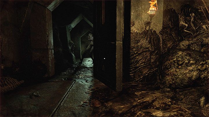 The main exit from the room is blocked by another sleeping ghoul (picture above) - Amnesia Rebirth: The Catacombs - walkthrough, secrets - Walkthrough - Amnesia Rebirth Guide