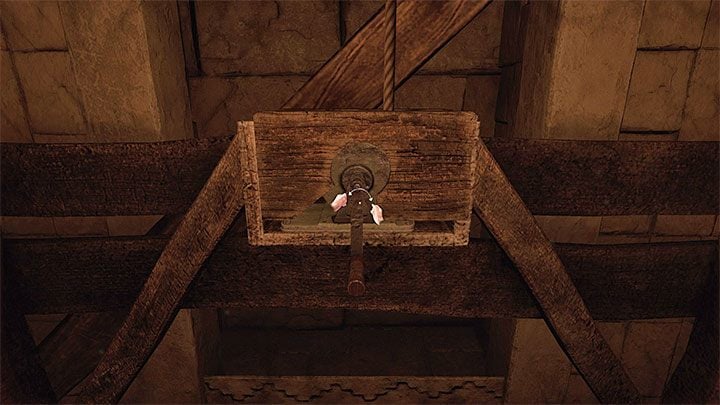 Stand on the plank, interact with the winch and hold the interaction button - Amnesia Rebirth: The Fortress - walkthrough, secrets - Walkthrough - Amnesia Rebirth Guide