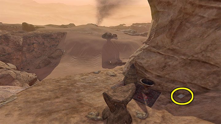 When traveling through the desert, you will reach large rocks and there will be two paths here - left and right - Amnesia Rebirth: The Oasis - walkthrough, secrets - Transition description - Amnesia Rebirth Guide