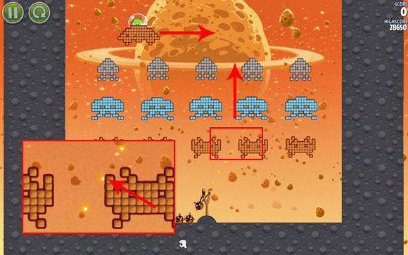 Aim the bird at the indicated