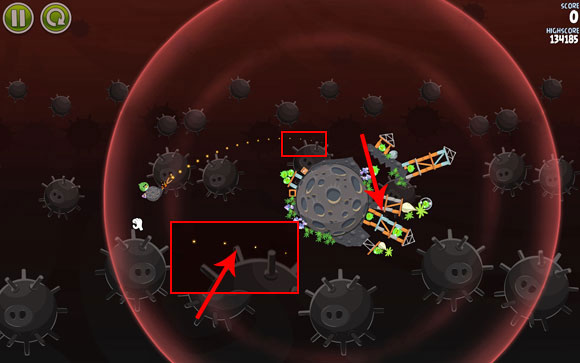 Luck is a minor factor here, but you'll need it nevertheless - Level 3-18 - Danger Zone - Angry Birds Space - Game Guide and Walkthrough