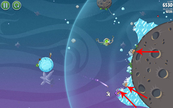 If the King suffers, but the machine isn't entirely destroyed, you can use the second bird and aim it at one the boxes of explosives - Level 2-30 - Cold Cuts - Angry Birds Space - Game Guide and Walkthrough