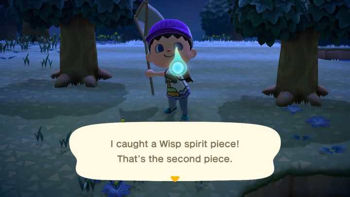 Wisp visits players island on random days in the evenings - ACNH: Wisp - how to meet? Awards - Characters visiting the island - Animal Crossing New Horizons Guide
