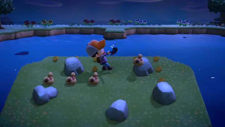 An island full of rocks is a gold mine. - ACNH: Easy bells - how to quickly make money? - Gameplay mechanics - Animal Crossing New Horizons Guide