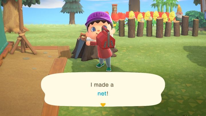 Ans the butterfly net is done! - ACNH: Crafting Guide - Basics - Animal Crossing New Horizons Guide