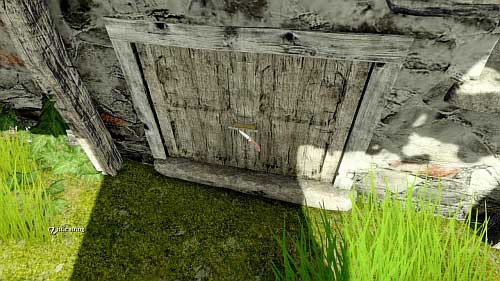 Crouch (press C) near the left wall just behind the stairs - Walkthrough - Entering the house - Walkthrough - Anna Game Guide & Walkthrough