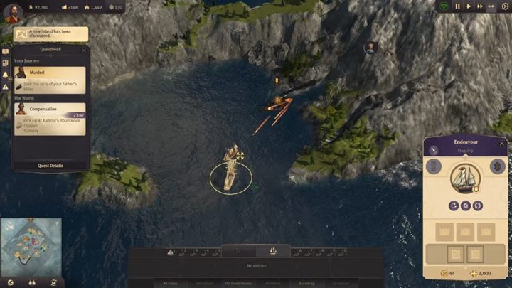 The last objective is to sink the ship and avenge your fathers death - Anno 1800: Chapter 2 - A Sign of Fire Walkthrough - Campaign - Anno 1800 Game Guide