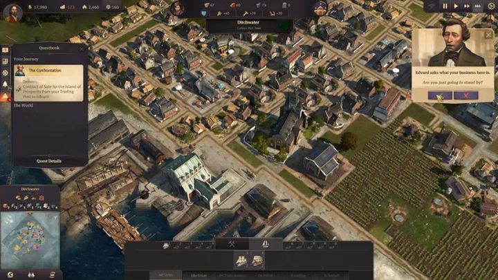 Take the contract back to the Old World - Anno 1800: Chapter 4 - The Torch Passes Walkthrough - Campaign - Anno 1800 Game Guide