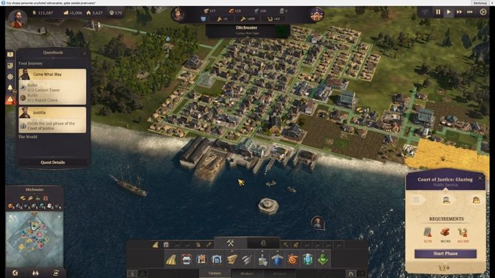The final step requires 30 windows, 80 bricks and 200 workers - Anno 1800: Chapter 4 - The Torch Passes Walkthrough - Campaign - Anno 1800 Game Guide