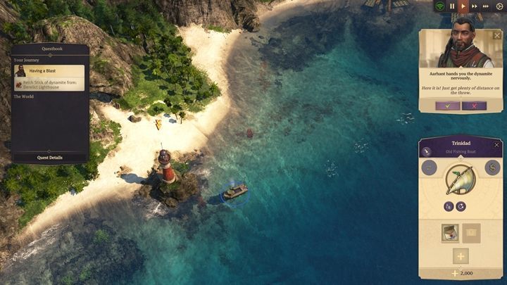 The beginning of your adventure is quite unusual, because instead of building a city, you take control of the ship - Anno 1800: Chapter 1 - A Tale of Two Brothers Walkthrough - Campaign - Anno 1800 Game Guide