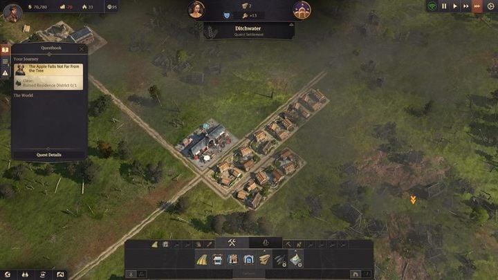 Click on the Ruined Residence District and youll destroy the old ruins and expose more space for expansion - Anno 1800: Chapter 1 - A Tale of Two Brothers Walkthrough - Campaign - Anno 1800 Game Guide