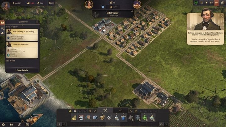 Residents have something to eat, drink - Anno 1800: Chapter 1 - A Tale of Two Brothers Walkthrough - Campaign - Anno 1800 Game Guide
