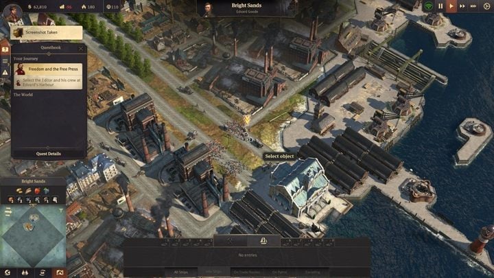 Your task is to press on the journalist and his crew in the city and then on the ship to escape to your island - Anno 1800: Chapter 1 - A Tale of Two Brothers Walkthrough - Campaign - Anno 1800 Game Guide
