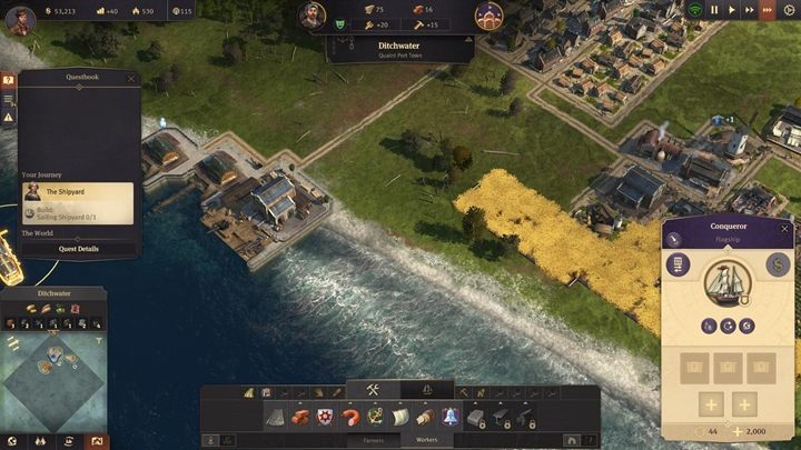 Your task is to build a Shipyard, which will finally allow you to operate on the sea, trade with others, and so on - Anno 1800: Chapter 1 - A Tale of Two Brothers Walkthrough - Campaign - Anno 1800 Game Guide