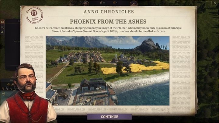 The last task requires you to take a photo of your colony, which will be published in a newspaper - Anno 1800: Chapter 1 - A Tale of Two Brothers Walkthrough - Campaign - Anno 1800 Game Guide