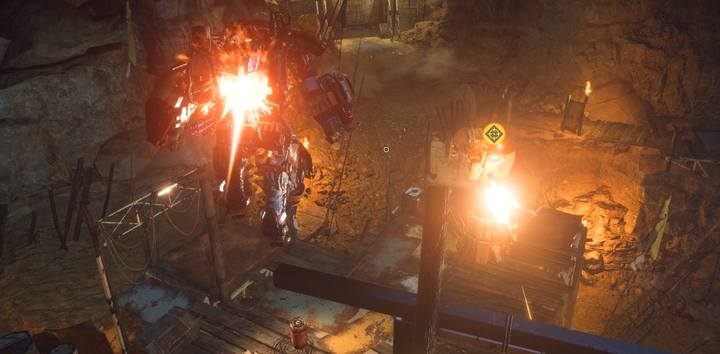 Make use of red barrels placed around the arena - they will help you fight the opponent - The Temple of Scar | Strongholds in Anthem - Strongholds - Anthem Guide