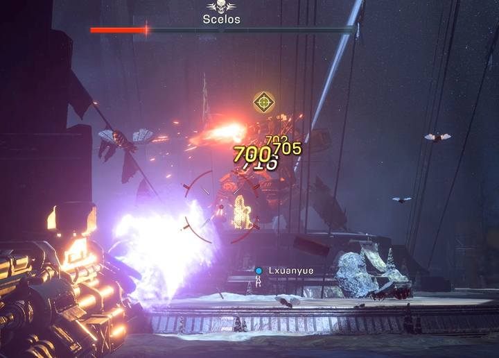 Scelos weak points are his legs - The Temple of Scar | Strongholds in Anthem - Strongholds - Anthem Guide