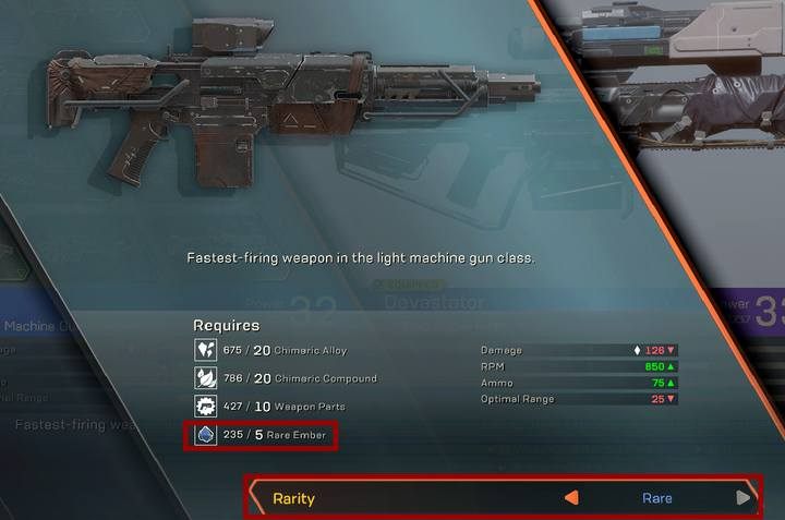 The type of Ember used in crafting depends on the rarity of the item you want to make. - How to collect Ember in Anthem? - Crafting - Anthem Guide
