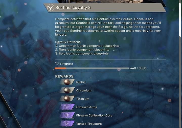 Thanks to high reputation, you will get a lot of blueprints for modules and consumables. - Crafting in Anthem - Crafting - Anthem Guide
