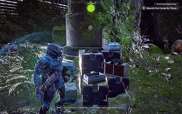 The first meeting with Dax happens during Crafting the Dawn Shield Story Mission - Mysterious Beginnings | Anthem story missions walkthrough - Story missions - Anthem Guide