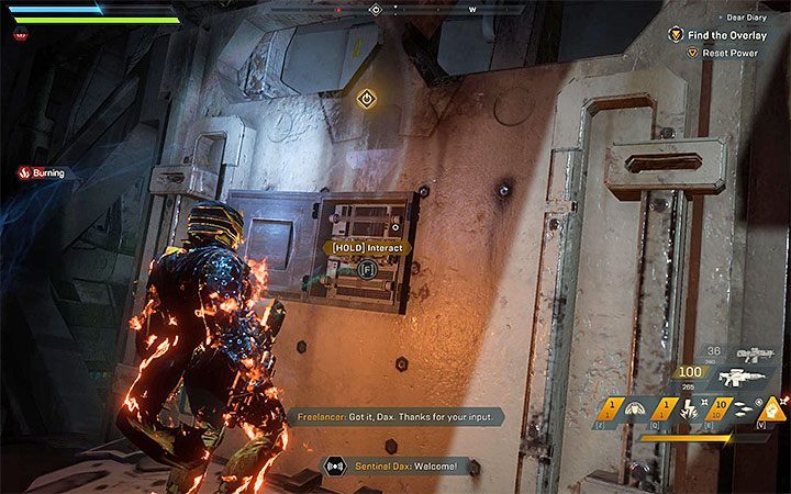 Reach one of the Striders sides - Dear Diary | Anthem story missions walkthrough - Story missions - Anthem Guide