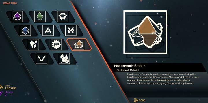 Ember. - Crafting materials in Anthem - Crafting - Anthem Guide