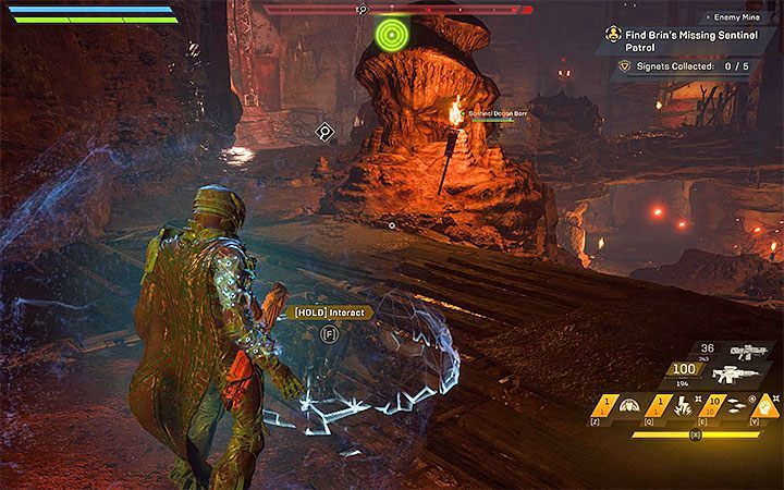 Reach the area which contains Barr, an injured Sentinel that has to be revived - Sentinels | Anthem Agent Missions Walkthrough - Agent Missions - Anthem Guide