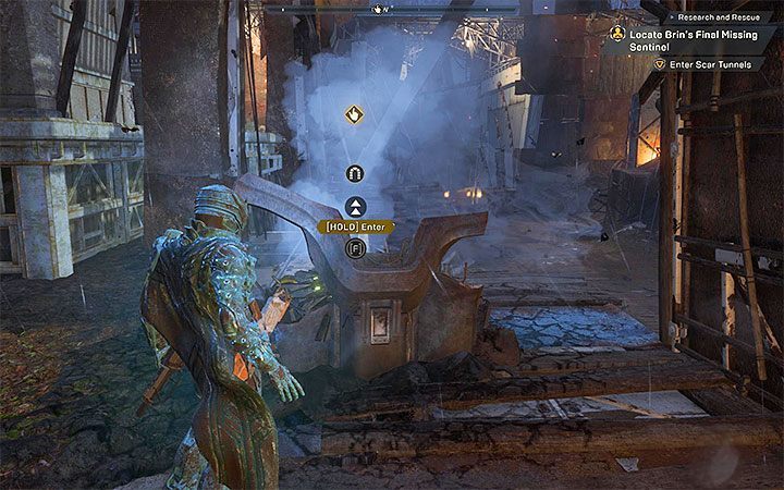 Once the battle is concluded, find an entrance to Scar Tunnels - it is found at the port and shown in the screenshot above - Sentinels | Anthem Agent Missions Walkthrough - Agent Missions - Anthem Guide